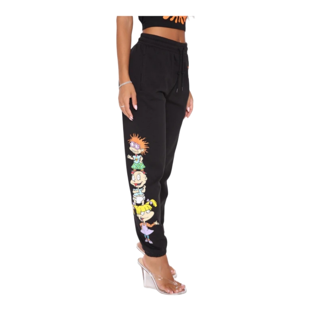 Nickelodeon The Best of the 90's Rugrats Black Sweatpants Joggers